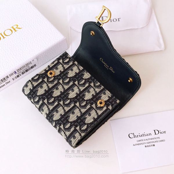 Dior包 迪奧零錢包 Dior馬鞍老花三折短錢包 S5613  Dyd1028